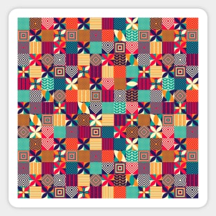 Bauhaus Azulejo geometric mosaic #4 Sticker
